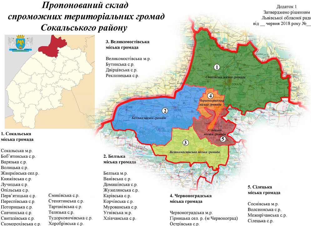 територіальні громади Сокальського району