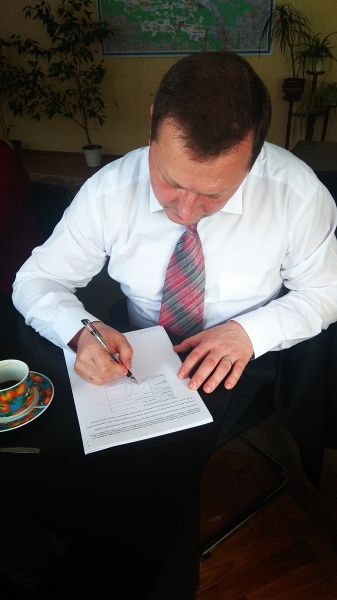 Сокальська районна рада підписала грантову заявку по новому проекту "Чистий Буг"