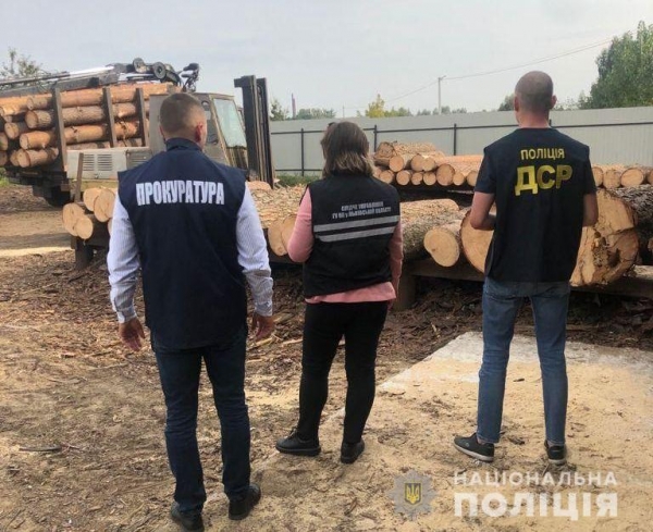 Слідчі поліції Львівщини повідомили учасникам організованої групи про підозру в системній незаконній порубці лісу, яка спричинила тяжкі наслідки
