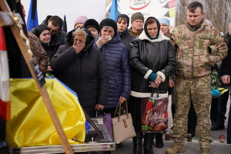 Дрогобицька громада провела в останню путь полеглого воїна Віктора Лавренчука