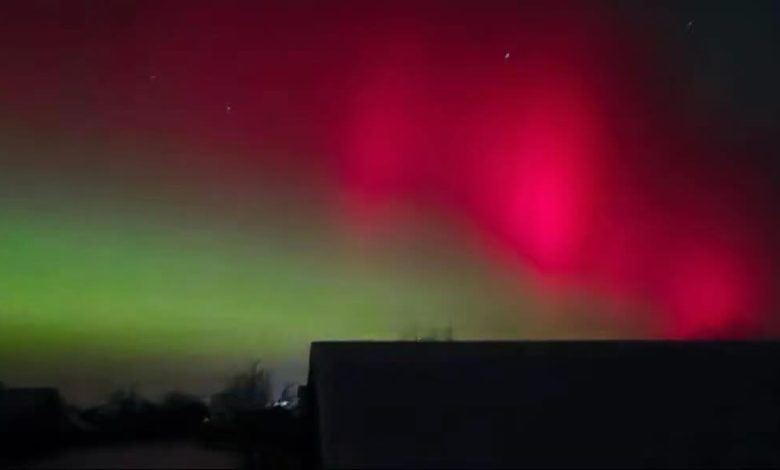 полярне сяйво на Сокальщині, Тартаків. Авторка світлини - Ірина Ковалів