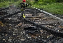 У Шептицькому районі рятувальники загасили пожежу в приватному господарстві