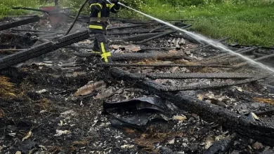 У Шептицькому районі рятувальники загасили пожежу в приватному господарстві