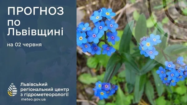 Прогноз погоди на 2 червня 2026 року для Львівщини та Львова