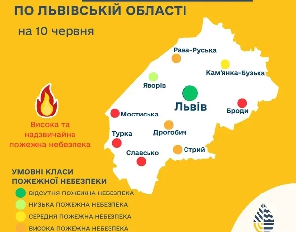 На 10 червня прогнозують надзвичайну пожежну небезпеку