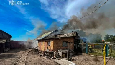 У Шептицькому районі загасили пожежу в приватному господарстві