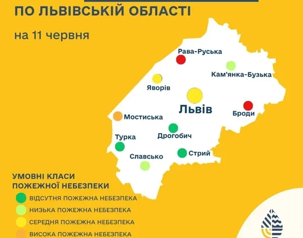 На 11 червня прогнозують місцями надзвичайну пожежну небезпеку