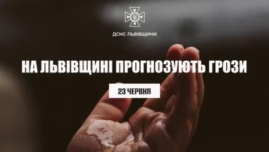 23 червня на Львівщині прогнозують грози