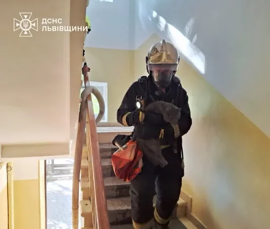 У Львові на вулиці Черешневій рятувальники вивели людей з палаючої квартири