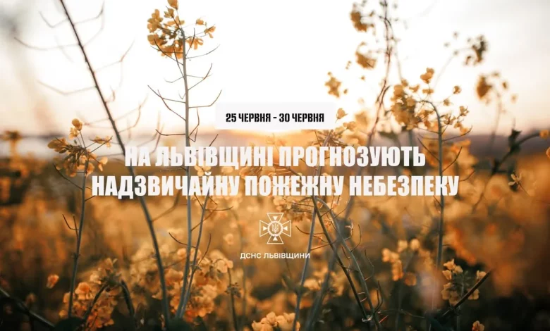 На Львівщині оголосили найвищий рівень пожежної небезпеки