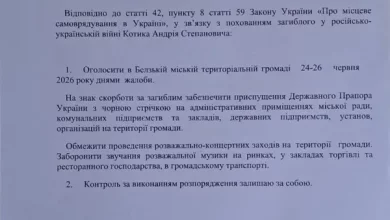 У Белзькій громаді оголосили дні жалоби за Андрієм Котиком