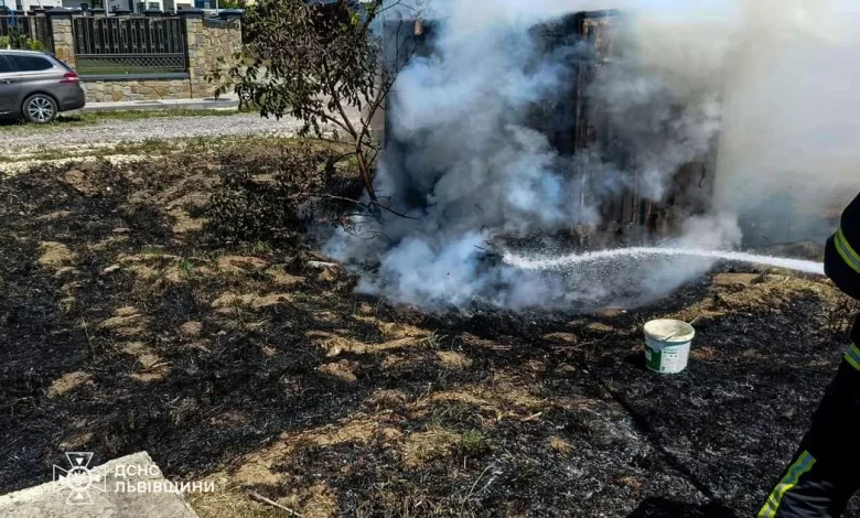 У Дублянах під час пожежі сухої трави травмувався 80-річний чоловік