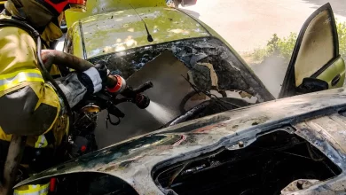 У Львові на вулиці Роксоляни загорівся автомобіль Daewoo Sens