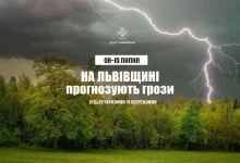 На Львівщині попереджають про грози 9–10 липня