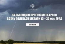 01 липня на Львівщині прогнозують грози, шквали та град