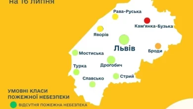 Прогноз пожежної небезпеки на 16 липня: у Кам’янці-Бузькій очікується надзвичайний рівень