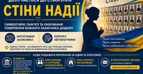 У Красному створюють «Стіну надії» на честь полонених і зниклих захисників
