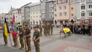 У Дрогобичі попрощалися з підполковником ДПСУ Юрієм Цициком
