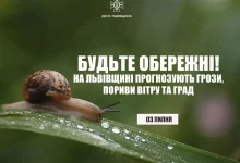На Львівщині 3 липня очікують грози, град і сильний вітер