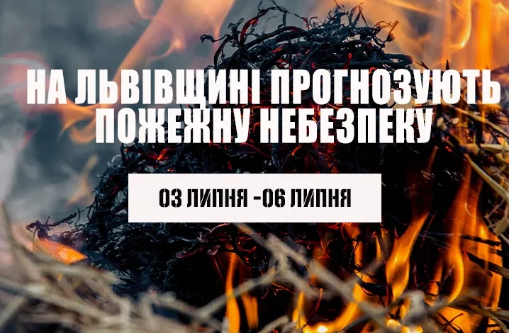На Львівщині оголосили надзвичайну пожежну небезпеку 3–6 липня