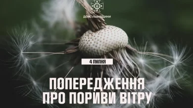 На Львівщині 4 липня очікують сильні пориви вітру