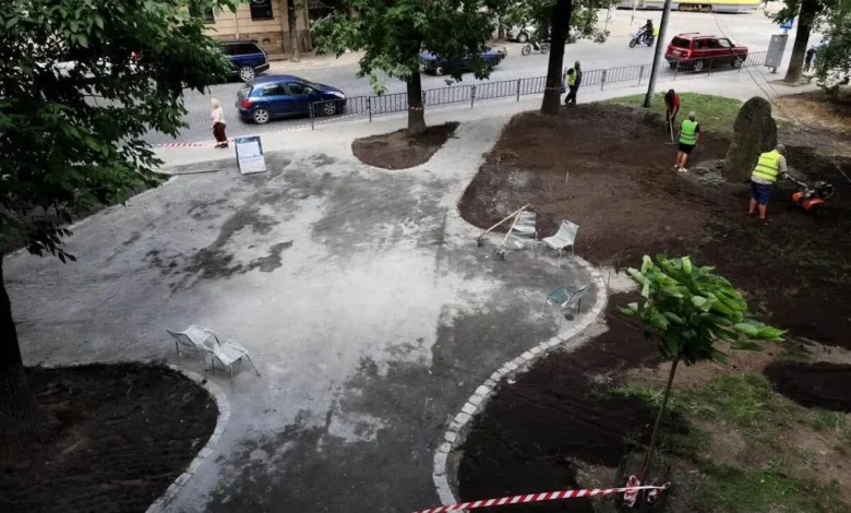У львівському сквері Леоніда Штейна встановлять нові шахові столи та стелу