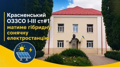 Красненська опорна школа №1 отримає гібридну сонячну електростанцію
