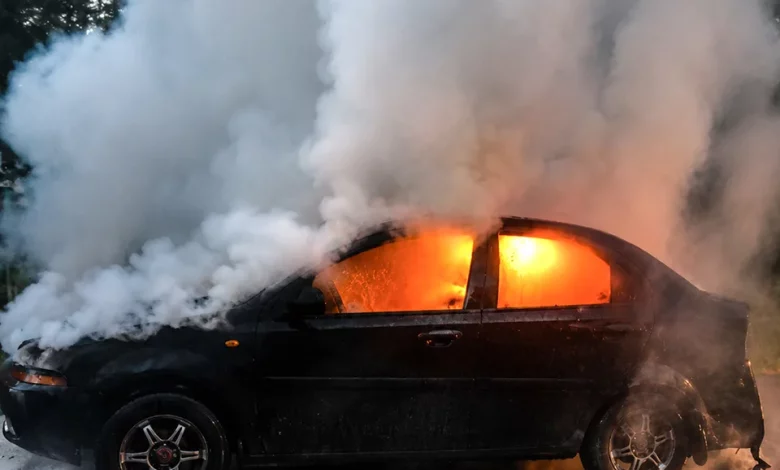 У Самборі під час руху загорівся автомобіль Chevrolet Aveo