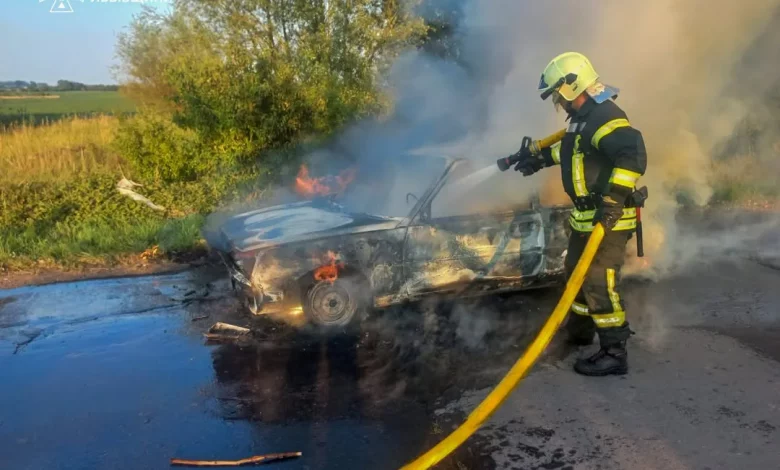 Поблизу Мурованого в Шептицькому районі згорів легковий автомобіль