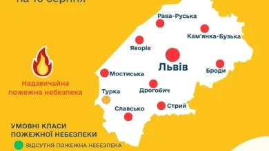 Львівщина: надзвичайна пожежна небезпека 16–17 серпня