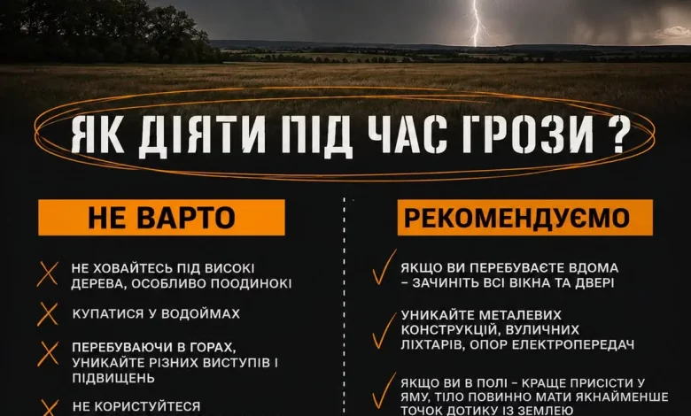 17 серпня на Львівщині очікують грози та град