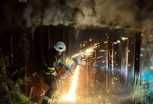 У Шептицькому загорілися гаражі в кооперативі на вулиці Промисловій