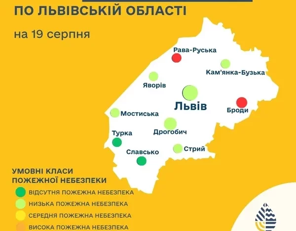 Прогноз пожежної небезпеки на 19 серпня
