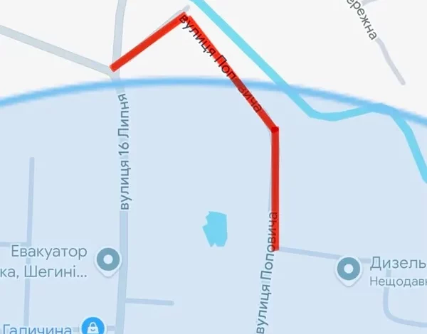 19–20 серпня обмежать рух транспорту на вулиці Поповича