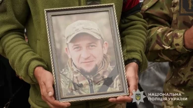 На Самбірщині провели в останню дорогу поліцейського батальйону КОРД Андрія Мельника