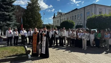 У Стрию освятили новий стінопис «Варта світла» на вулиці Шевченка