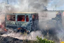 У селі Зубра рятувальники загасили пожежу в автомобілі Ford Transit