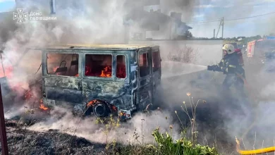 У селі Зубра рятувальники загасили пожежу в автомобілі Ford Transit