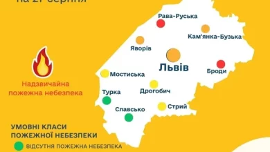 На Львівщині оголосили високий та надзвичайний рівні пожежної небезпеки наприкінці серпня