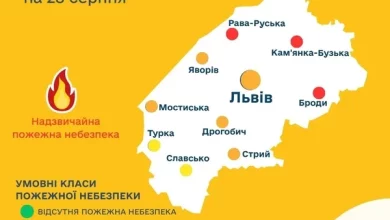 28 серпня прогнозують високу та надзвичайну пожежну небезпеку