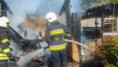 У Яворові під час пожежі господарської будівлі вогнеборці захистили ще чотири