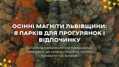 Осінні парки Львівщини: 8 локацій для прогулянок і відпочинку