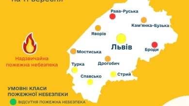 11 вересня на Львівщині очікується висока пожежна небезпека