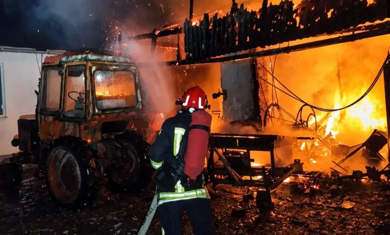 У селі Уріж на Дрогобиччині загорілася господарська будівля
