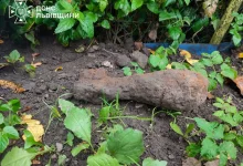 У селі Стоділки на Львівщині під час робіт виявили мінометну міну часів Другої світової