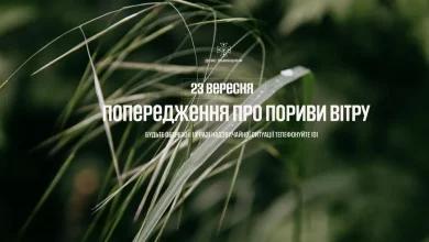 На Львівщині 23 вересня очікуються сильні пориви вітру
