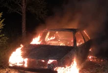 У селі Вовчатичі Стрийського району згорів легковий автомобіль