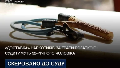 На Львівщині судитимуть чоловіка за збут наркотиків до колонії рогаткою