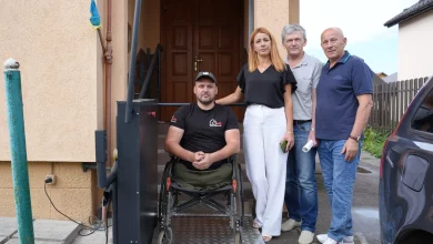 У Дрогобичі встановили підйомник для військовослужбовця Олександра Рябушенка
