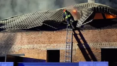 У селі Бірки на Яворівщині загорілася будівля з електромобілем